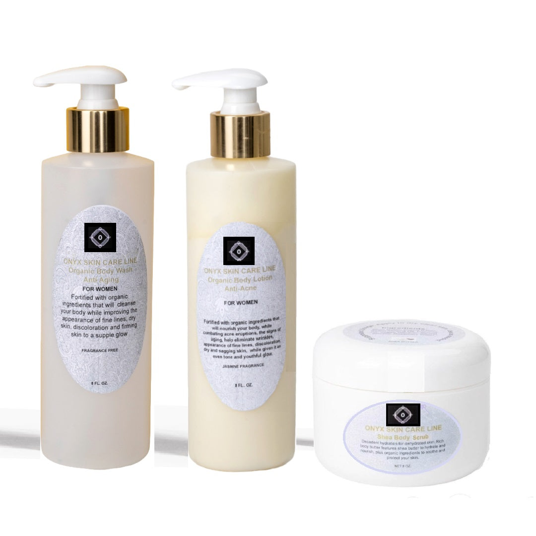 THREE STEP ORGANIC ANTI-AGING BODY SYSTEM FOR WOMEN
